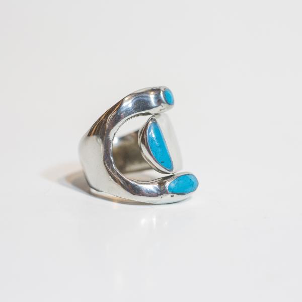 Turquoise Adjustable Inlaid Ring