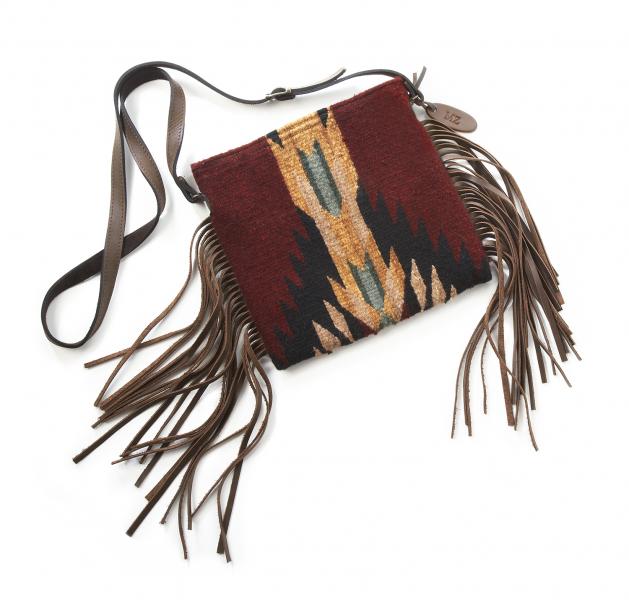 Shadow Wool & Leather Fringe Bag – Connected Fair Trade