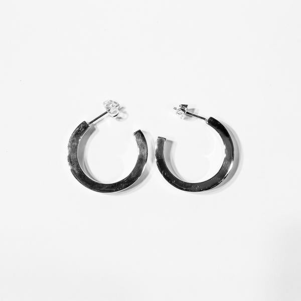 Thick Sterling Silver Hoops
