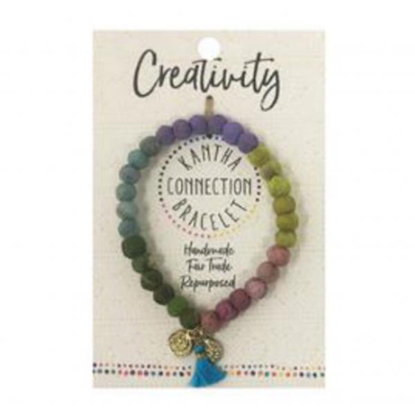 Kantha Connection Bracelet - Creativity (pastel)