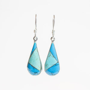 Drop Turquoise Mosaic Earrings