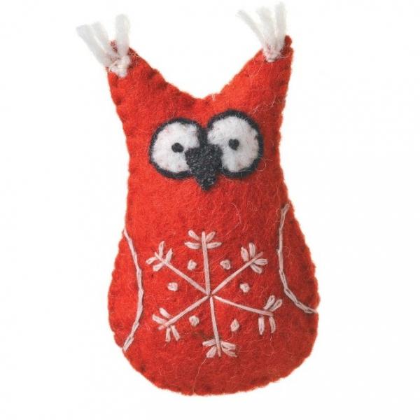 Snowflake Owl Ornament
