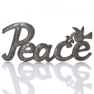 Peace Recycled Oil Drum Wall Art