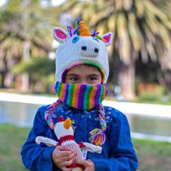 Unicorn Children's Hat with Mask – Connected Fair Trade